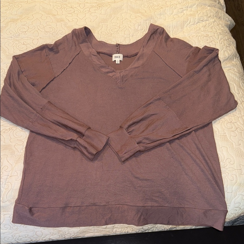 BKE Women's Mauve Crew Neck Sweater